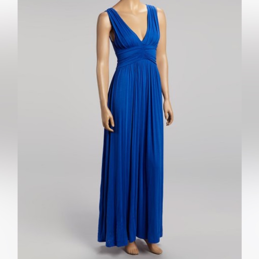 Long, blue, elegant dress